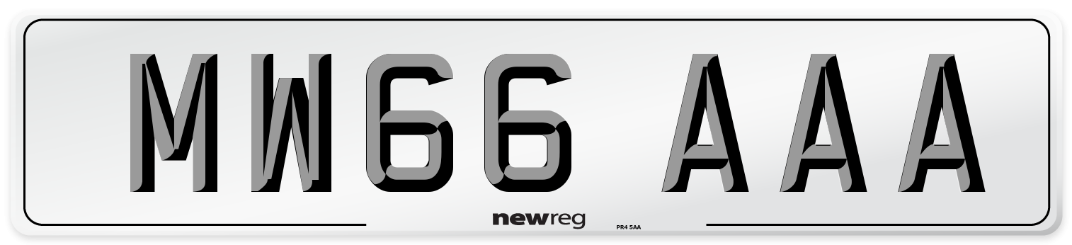 MW66 AAA Number Plate from New Reg